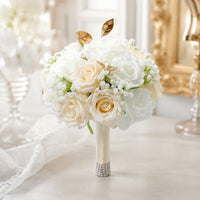 Show-Stopping Artificial Flower Bouquet Handheld Bridal Bouquet Elegant Flowers Delicate for Brides