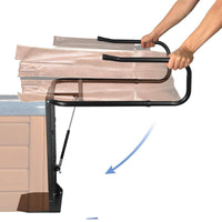Floor-Mounted Spa Cover Lift with Hydraulic Assist Powder-Coated Hydraulic Hot Tub Cover Lifter Rust-Resistant Hardware Heavy Duty for Homeowners, Backyard, Patio