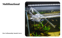 Aquarium Inflow Pipe Gentle Water Current Aquarium Outflow Pipe Crystal Clear Surface Skimmer Inflow for Aquascapers