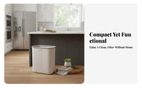 Press Top Garbage Can Thickened Material Press Top Garbage Bin Large Capacity Rectangular Trash Bin with Lid for Families, Office Workers, Kitchen, RV