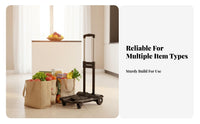 Aluminum Alloy Foldable Hand Truck Lightweight Folding Hand Truck Universal Wheels Collapsible Luggage Cart Adjustable Handle for Warehouse Personnel, Homeowners, Travel, Shopping, Airport, Supermarket