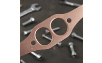 2 Pieces SBC Header Gasket Leak-Proof Oval Port Header Gasket Copper Exhaust Gaskets Reusable SBC Copper Gaskets