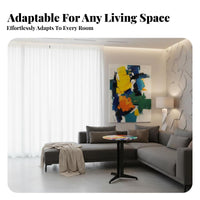 Designer Look Colorful Round Pedestal Table Modern Aesthetic Round Pedestal Accent Table Versatile Decor Piece Home Furnishing Multifunctional for Interior Design Enthusiasts, Young Adults, Homeowners, Living Room, Corner Space, Lounge Area, Bedroom