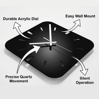 Modern Acrylic Wall Clock, Living Room Decor, Frameless Large Wall Clocks, Timepiece for Home Office, Silent Wall Clocks, Acrylic Mirror Surface