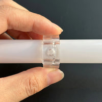 LED Strip and Garage Lighting Mounting Brackets, Transparent PC Material Tube Light Holder, Round Tube Clip for Garage Light, Waterproof Clip