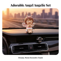 Cartoon Ballerina Doll Graceful Poses Ballerina Figurine Elegant Form Cherub Figurine for Girls, Women, Desk, Bedroom