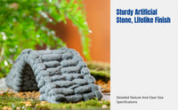 Resin Stone Bridge Landscape Decor, Mini Bonsai Ornament, Creative Fish Bowl Accessory, Flowing Water Garden Decoration
