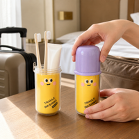 Dopamine 3-in-1 Portable Travel Wash Cup Set for Couples, Business Trips, Toothbrush and Toothpaste Storage