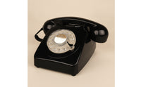 Rotary Desk Telephone Vintage-Style SIM Card Telephone Glossy Handsunrestricted for Home Decor, Office