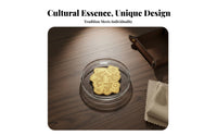 Gold Foil Phone Decal Auspicious Designs Gold Foil Phone Er Chinese Good Luck Er for Gift Presenters, Laptops, Notebooks, Wallet