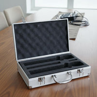 Shockproof Dual Wireless Microphone Case Shock-Absorbing 2-Mic Travel Case Portable for Singers, Presenters, KTV, Stage Performance, Touring