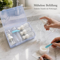 Travel Portable Cosmetic Bottle Set Lotion Press Pump Spray Mist Cream Jars