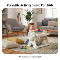Rounded Corner Design Multifunctional Child S Activity Table Double-Sided Tabletop Building Block Activity Table Easy to Assemble