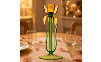High-Temperature Fired Iris Flower Candle Holder Translucent Iris Candle Holder Floral