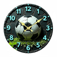 Sports Themed Wall Clock Construction 3D Sports Ball Clock Easy to Read House Decoration for Kids, Living Room