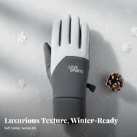 Touchscreen Winter Gloves Adjustable Wrist Strap Waterproof Touchscreen Gloves Breathable Lightweight for Women, Driving, Hiking