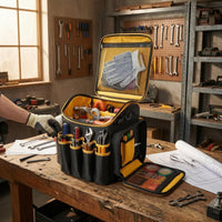Reinforced-Weave Tool Bag Multiple Pockets Portable Organizer Side Pocket