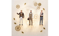 3 Pieces 1:64 Scale Figurine Set Detailed Clothing Hand-Painted Resin Figurines Colored Finish British-Style Miniature Figures