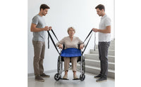 Labor-Saving Design Stair Lift Carrier Heavy Duty Wheelchair Transport Belt Reinforced Stitching for Caregivers, Patients, Stairs, Travel