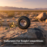 4 Pieces 1.9 Inch RC Crawler Tires High Grip RC Crawler Wheels and Tires Set 1/10 Scale Metal Wheel Hubs