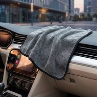 Double Sided Car Drying Towel for Automotive Use Cleaning, Streakless Cloth with 0.3 Denier Microfiber