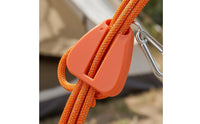 8 Pieces Braided Reflective Guy Rope Metal Hook Camping Tarp Rope with Storage Bag Reflective Guy Line Lightweight for Campers