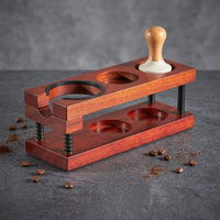 Espresso Pressing Station Multiple Recesses Coffee Tamper Organizer Storage Compartments Portafilter Holder