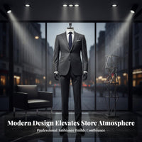 Male Suit Form Sturdy Metal Base Male Mannequin Torso Detachable Shoulders Half Body Mannequin Stand for Tailors, Shop Displays, Design Studios