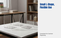 Acrylic Bookend, Transparent Divider Shelf, Student Study Stand, Minimalist L-Shaped Organizer