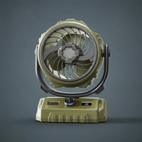 Rugged Camping Fan with Power Bank Rechargeable Portable Fan with Light Compact Battery Operated for Tents
