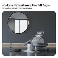 Resistance Mini Elliptical Machine Quiet Operation Mini Elliptical Exerciser Low Effect Seated Pedal Exerciser Forward & Backward Motion for Office Workers, Beginners, Seniors, Home