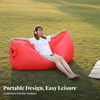 Quick Inflation Wind-Inflated Lazy Bag No Pump Needed Air Lounger Foldable Inflatable Couch Lightweight for Beachand Goers, Travelers, Beach, Camping, Travel, Poolside