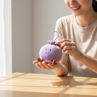 Soft Dumpling Fuzzy Keychain Handheld Size Fuzzy Dumpling Keychain for Keys, Bags