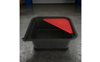 Oil Drain Pan Square Oil Drain Tray with Insert Container Heat-Resistant Long-Lasting for DIYers, Garage, Repair Shop