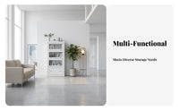 timeless design Freestanding Display Hutch Glass Doors Freestanding Hutch Minimalist Design bookshelf Multi-Level Shelving for Book Lovers, Collectors, Office Workers, Living Room, Study, Bedroom