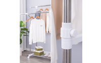 Adjustable Double Bar Garment Rack Mobile Double Rod Garment Rack Freestanding Two-Tier for Bedroom