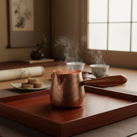 copper tea pot with side handle Traditional Craftsmanship Copper Tea Server Hammered Teapot