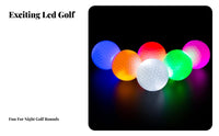 6 Pieces High Visibility LED Golf Ball Easy to Find Light up Golf Ball Strike Activated for Women, Backyard Practice, Driving Range, Outdoor
