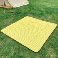 Picnic Blanket and Camping Mat with Soft Filling, Waterproof Mat for Groups, Oxford Cloth Beach Blanket with Integrated Handle Bag, Beach Mat