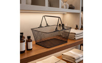 Metal Wire Shopping Basket Compact Wire Shopping Basket Heavy-Duty for Countertop Organization