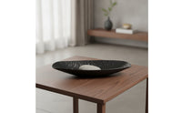 Tray with Hammered Surface Shallow Platter Minimalist Dish for Tea Service