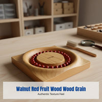 Walnut Wood Bracelet Display Tray, Sturdy Jewelry Stand, Minimalist Organizer for Home or Shop