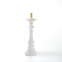 Chess Queen Figurine Decorative Chess Queen Statue Resin Figurine with Crown Matte Elegant for Collectors, Desk, Bookshelf