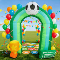 Soccer Championship Arch Decoration Giant Size Football Entry Arch Sports Themed Soccer Championship Inflatable for Festival, Stadium