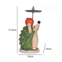 Hedgehog Incense Holder Hand-Painted Garden Incense Ornament Hedgehog Ash Tray Textured Cartoon Style for Courtyard, Outdoor