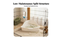 Guinea Pig Litter Pan Easy to Clean Guinea Pig Corner Toilet Hare Potty Tray Detachable Design Small Pet Toilet with Grate