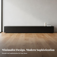 Minimalist Entertainment Center Baked Paint Finish Floor Standing TV Console Multi-Layer Solid Wood Board Low Profile TV Stand for Bedroom