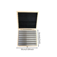 16 Pieces Parallel Gauge Blocks with Wooden Case Hardened Vise Parallel Blocks Strong Tooling for Toolmakers