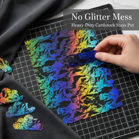 Laser Patterned Metallic Cardstock - Cloud Texture Gold Silver PET Mirror Paper for Crafts and Decoration