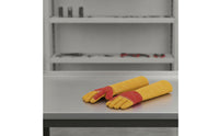 Reinforced-Palm Suede Work Gloves Safeguarding Gauntlet Gloves Full-Finger Abrasion Resistant for Welders, Shop Tasks
